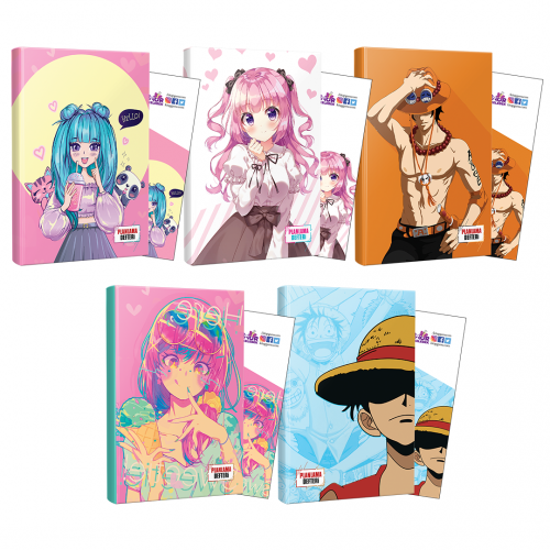 Beşli Catgirl-Icecream-Luffy-Violet-Ace Defter ve Ayraç - Halkkitabe