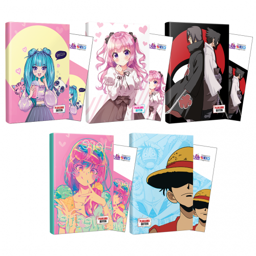 Beşli Catgirl-Icecream-Luffy-Violet-Sasuke-Itachi Defter ve Ayraç - 