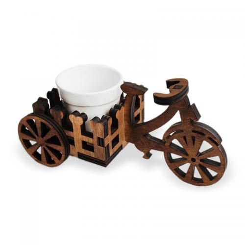 Beton Saksılı Ahşap Bisiklet - Halkkitabevi