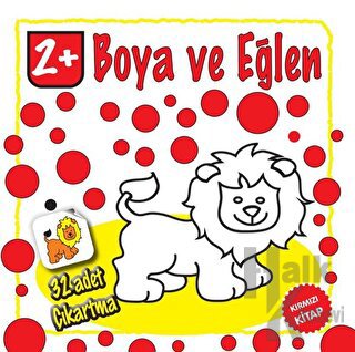 Boya ve Eğlen - Kırmızı Kitap - 32 Adet Çıkartma - Halkkitabevi