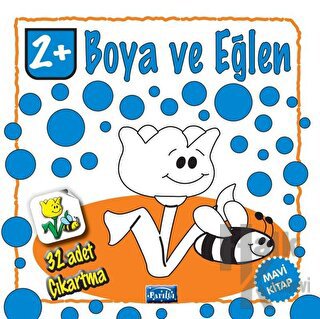 Boya ve Eğlen - Mavi Kitap - 32 Adet Çıkartma - Halkkitabevi