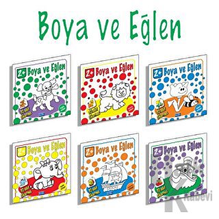 Boya ve Eğlen Seti - 6 Kitap Takım - Halkkitabevi