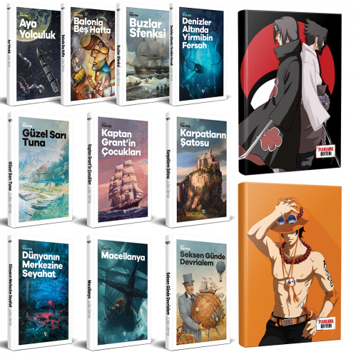 Çocuk Klasikleri 10 Kitap - Ace ve Sasuke-Itachi Defter - Halkkitabevi