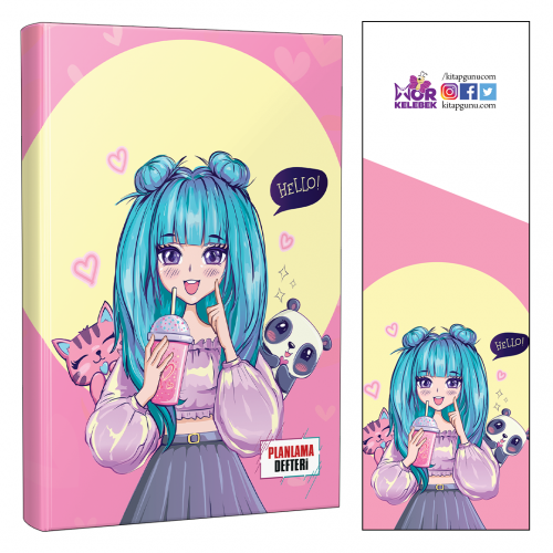 Catgirl Defter ve Ayraç - Halkkitabevi