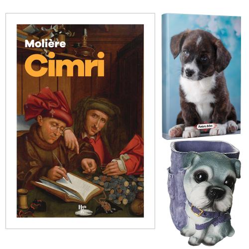 Cimri - Moliere ve Dekoratif Köpek Kalemlik - Minik Arkadaş Planlama Defteri