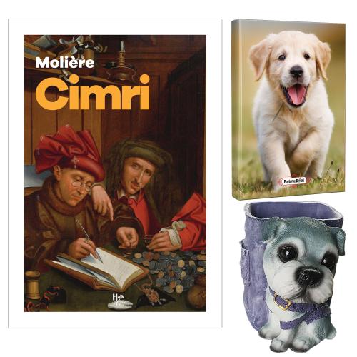 Cimri - Moliere ve Dekoratif Köpek Kalemlik - Mutlu Prens Planlama Defteri