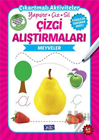 Çizgi Alıştırmaları - Meyveler (4 Yaş) - Halkkitabevi