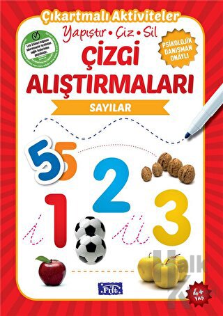 Çizgi Alıştırmaları - Sayılar (4 Yaş) - Halkkitabevi