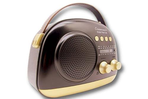 Crownwell Taşınabilir Bluetooth Retro Radyo Arizona Serisi / Black - H