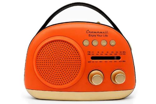 Crownwell Taşınabilir Bluetooth Retro Radyo Arizona Serisi / Orange