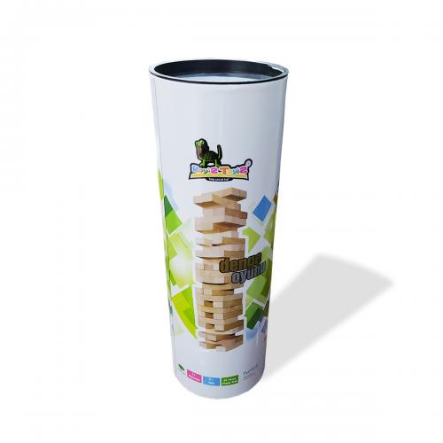 Silindir Kutulu Ahşap Denge Oyunu