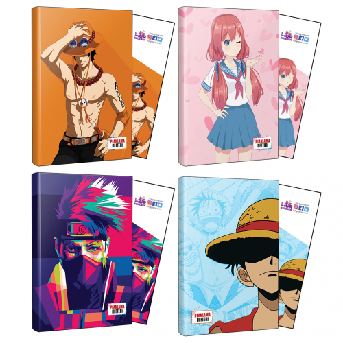 Dörtlü Ace-Flying Kisses-Naruto-Luffy Defter ve Ayraç - Halkkitabev