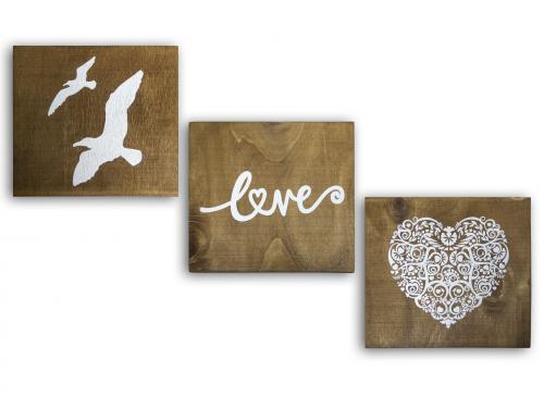 Love Tablo, 3 Parça Tablo - Halkkitabevi