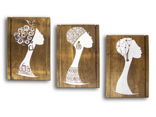 Afrikalı Kadınlar, 3 Parça Tablo - Halkkitabevi