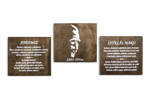 Atatürk, 3 Parça Tablo