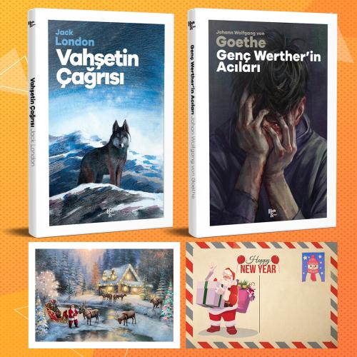 Dünya Klasikleri İkili Set - Vahşetin Çağrısı - Genç Wertherin Acıları ve Kartpostal