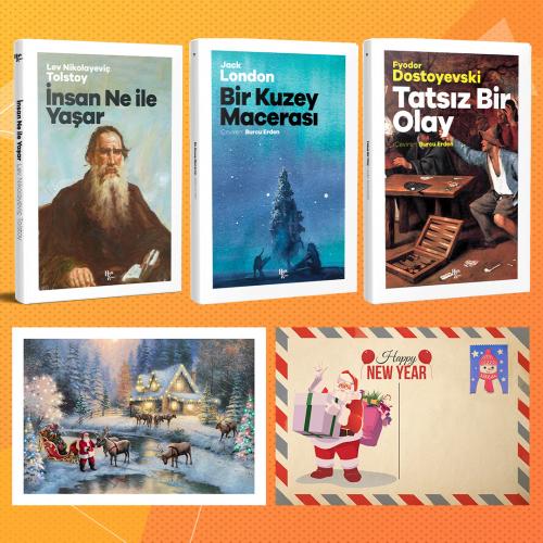 Dünya Klasikleri Üçlü Set - İnsan Ne İle Yaşar - Bir Kuzey Macerası - Tatsız Bir Olay ve Kartpostal