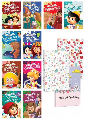 Renkli Dünya Masalları 10 Kitap ve 3 Defter -Aşk Partisi