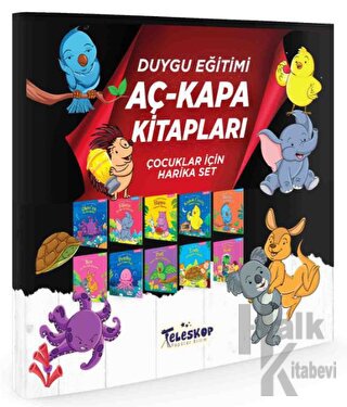 Duygu Eğitimi Kitapları - Aç Kapa Kitaplar Serisi (10 Kitap) - Halkkit
