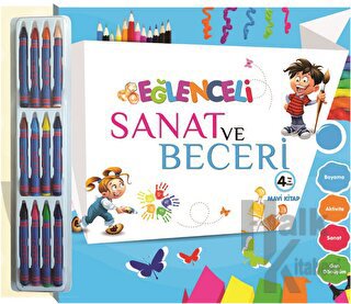 Eğlenceli Sanat ve Beceri - Mavi Kitap (4 Yaş) - Halkkitabevi