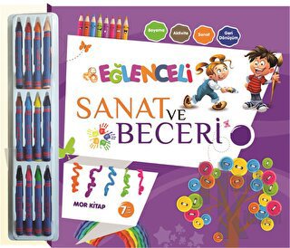 Eğlenceli Sanat ve Beceri - Mor Kitap (7 Yaş) - Halkkitabevi