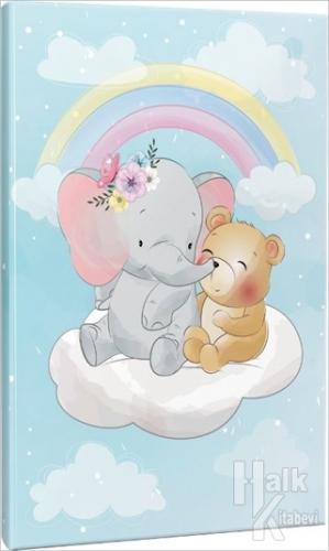 Elephant Teddy Çizgili Okul Defteri