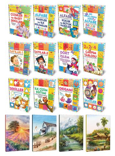 Etkinlik Kitapları 12li Kitap Seti ve 4 Defter