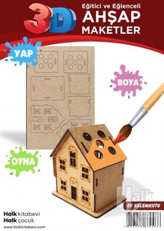 Ev Kalemlik Ahşap Maket - Halkkitabevi