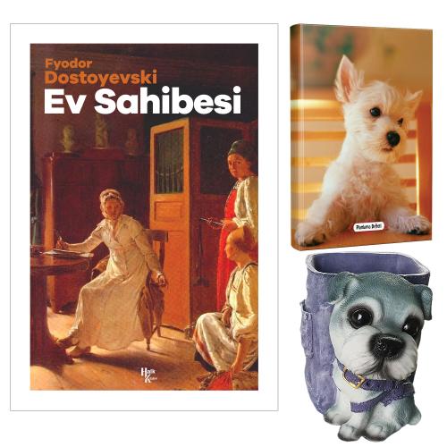 Ev Sahibesi - Fyodor Dostoyevski ve Dekoratif Köpek Kalemlik - Pamuk Şeker Planlama Defteri
