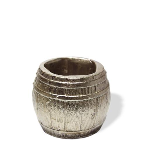 Fıçı Beton Saksı - Gümüş - Halkkitabevi