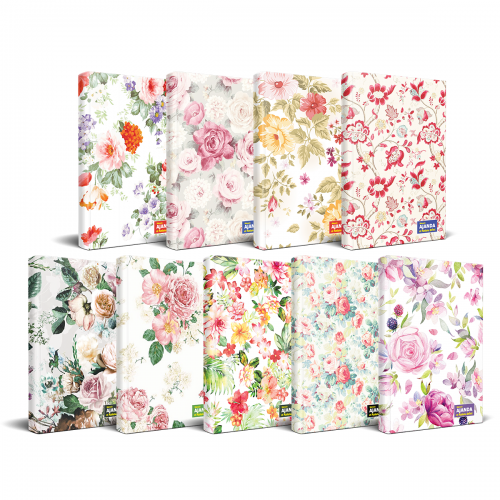 Gül Temalı Süresiz Ajanda ve Planlama Defteri Seti - 9 Ajanda - Halkki