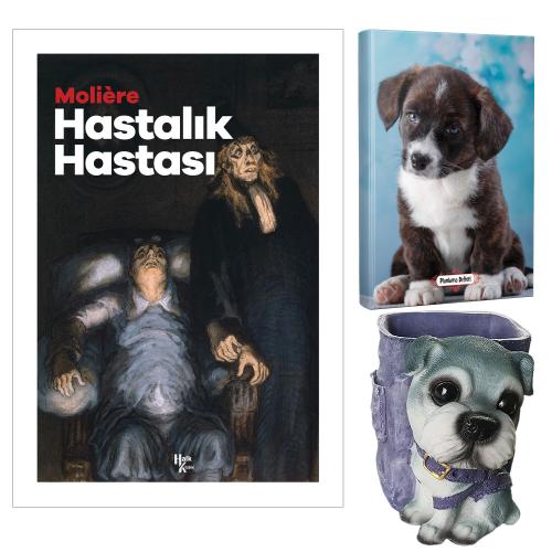 Hastalık Hastası - Moliere ve Dekoratif Köpek Kalemlik - Minik Arkadaş Planlama Defteri