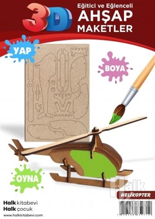 Helikopter Ahşap Maket - Halkkitabevi