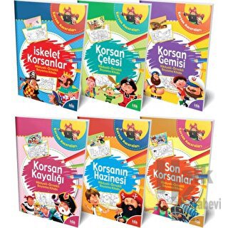 Hikayeli - Örnekli Korsan Maceraları Boyama Kitabı Serisi (6 Kitap Takım)