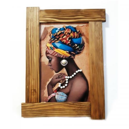 3D İnci Küpeli Ahşap Tablo