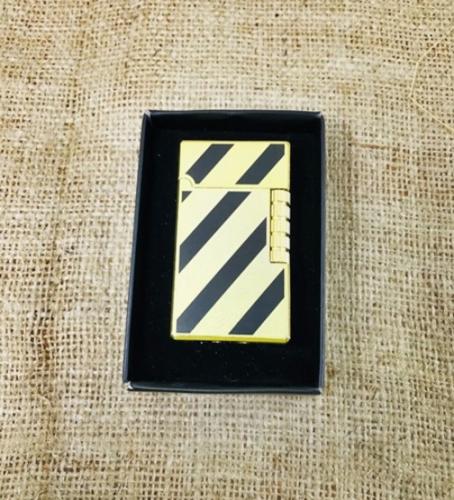 Hunter Model Yandan Çarklı Gazlı Full Metal Çakmak - Gold Şerit - H