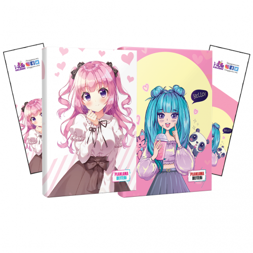 İkili Violet-Catgirl Defter ve Ayraç - Halkkitabevi