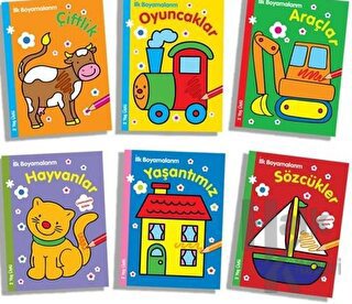 İlk Boyamalarım Seti (6 Kitap Takım) - Halkkitabevi
