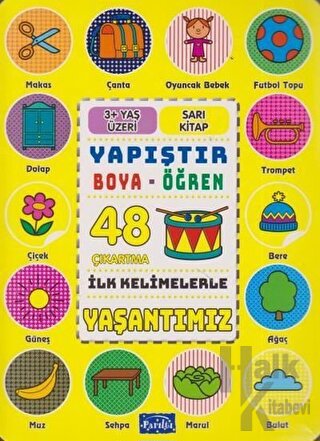 İlk Kelimelerle Yaşantımız - Yapıştır-Boya-Öğren - Halkkitabevi