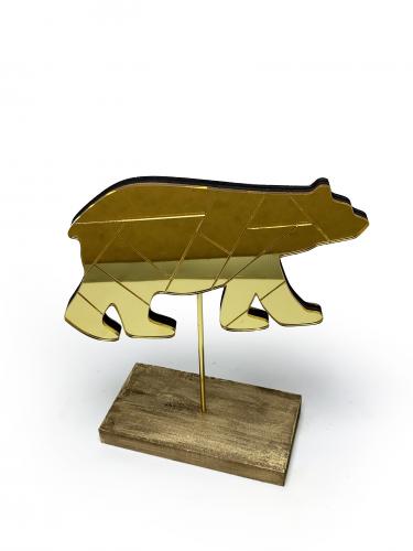 Ayaklı Altın Rengi Aynalı Ayı