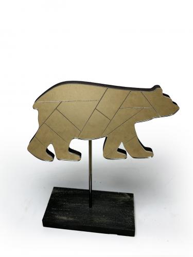 Ayaklı Gümüş Rengi Aynalı Ayı