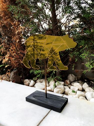 Ayaklı Altın Rengi Aynalı Ayı - Halkkitabevi