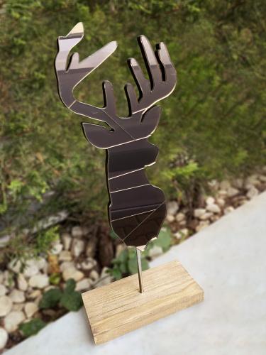 Ayaklı Bakır Rengi Aynalı Geyik - Halkkitabevi