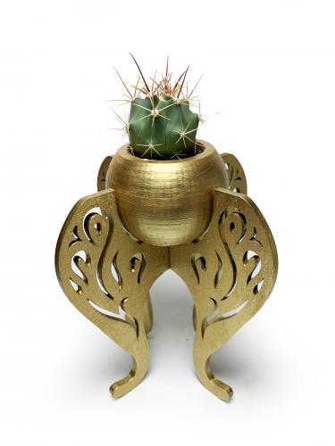 Mari Ahşap Ayaklı Beton Saksı Seri 3