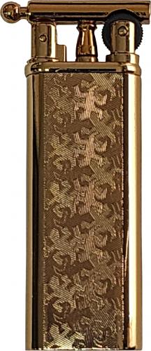 Kapaklı İnce Retro Çakmak - Gold - Halkkitabevi