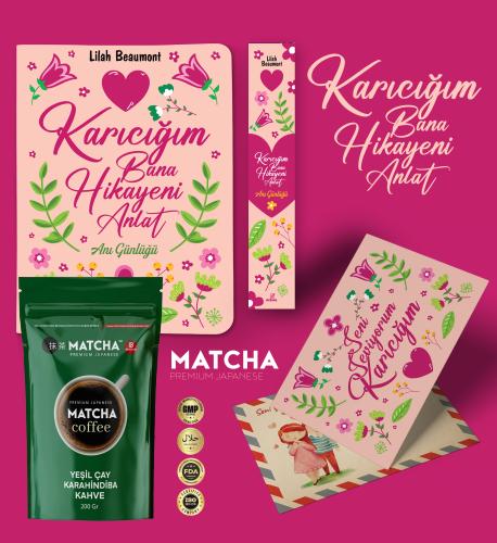 Karıcığım Bana Hikayeni Anlat Ayraç Kartpostal - Matcha Kahve