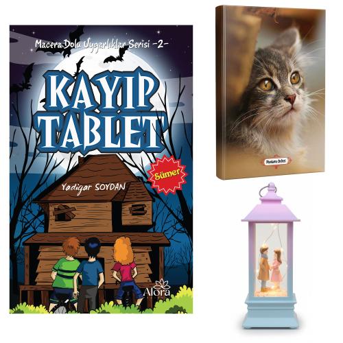 Kayıp Tablet - Minik Kedi Planlama Defteri ve El Ele Aşk Fener Tipi Işıklı Kar Küresi