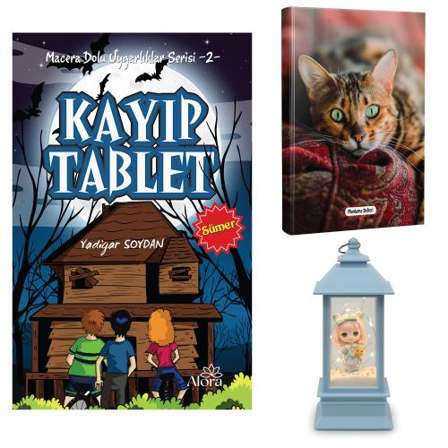 Kayıp Tablet - Şaşkın Kedi Planlama Defteri ve Ayıcıklı Kız Fener Tipi Işıklı Kar Küresi