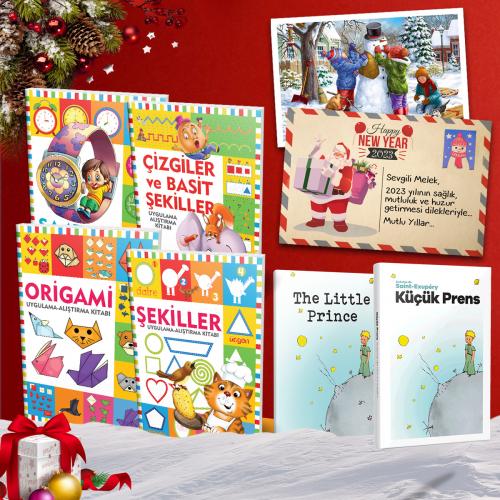 Kişiye Özel Kartpostallı -  Etkinlik Kitapları Seti - 5 Kitap 1 Defter -1