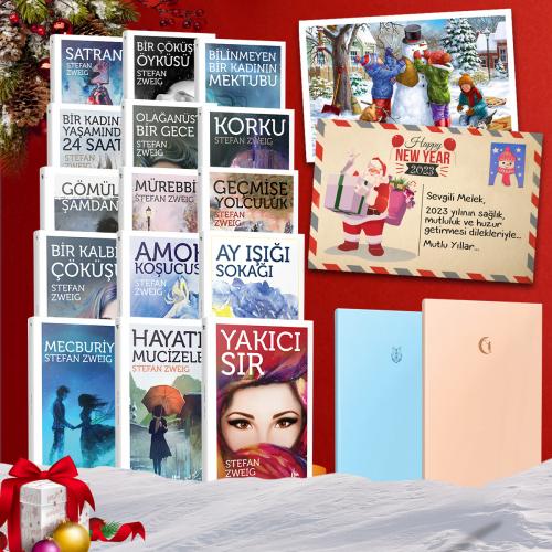 Kişiye Özel Kartpostallı -  Stefan Zweig Seti - 15 Kitap 2 Defter -1